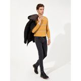 Cacharel Erkek Sarı Slim Fit Yün Karışımlı Bisiklet Yaka Triko Kazak 50258829-VR044