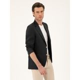 Cacharel Erkek Siyah Slim Fit %100 Keten Ceket 50284764-VR046 - 48 - 6 Drop