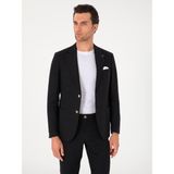 Cacharel Erkek Siyah Slim Fit %100 Keten Ceket 50306124-VR046 - 6 Drop - 48