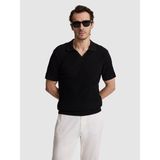 Cacharel Erkek Siyah Slim Fit %100 Pamuk Apaş Yaka Triko T-Shirt 50320580-VR046