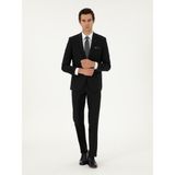 Cacharel Erkek Siyah Slim Fit %100 Yün Basic Takım Elbise 50299348-VR046 - 52 - 6 Drop