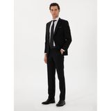 Cacharel Erkek Siyah Slim Fit %100 Yün Çizgili Takım Elbise 50306796-VR046 - 6 Drop