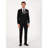Cacharel Erkek Siyah Slim Fit %100 Yün Klasik Takım Elbise 50304078-VR046 - 6 Drop