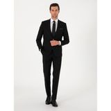 Cacharel Erkek Siyah Slim Fit %100 Yün Klasik Takım Elbise 50306038-VR046 - 6 Drop