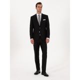 Cacharel Erkek Siyah Slim Fit %100 Yün Mono Yaka Basic Takım Elbise 50310082-VR046 - 6 Drop