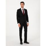 Cacharel Erkek Siyah Slim Fit %100 Yün Mono Yaka Takım Elbise 50310092-VR046 - 48 - 6 Drop