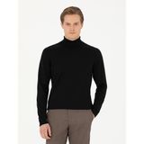 Cacharel Erkek Siyah Slim Fit Balıkçı Yaka Triko Kazak 50270163-VR046 - 3XL