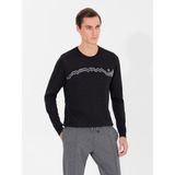 Cacharel Erkek Siyah Slim Fit Bisiklet Yaka Triko Kazak 50259268-VR046