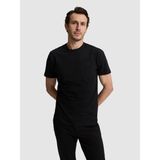 Cacharel Erkek Siyah Slim Fit Pamuk Karışımlı Bisiklet Yaka Basic T-Shirt 50324355-VR046