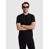 Cacharel Erkek Siyah Slim Fit Pamuk Karışımlı Bisiklet Yaka Basic T-Shirt 50328373-VR046 - XL