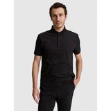 Cacharel Erkek Siyah Slim Fit Pamuk Karışımlı Düğmeli Polo Yaka Basic T-Shirt 50328375-VR046 - 2XL