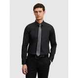 Cacharel Erkek Siyah Slim Fit Pamuk Klasik Gömlek 50285570-VR046 - 42