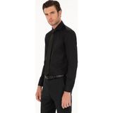 Cacharel Erkek Siyah Slim Fit Pamuk Klasik Gömlek 50287784-VR046 - 41