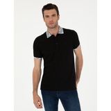 Cacharel Erkek Siyah Slim Fit Polo Yaka Merserize T-shirt 50284293-VR046