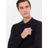 Cacharel Erkek Siyah Slim Fit Polo Yaka Triko Kazak 50261181-VR046