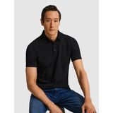 Cacharel Erkek Siyah Slim Fit Saf Pamuk Polo Yaka Basic T-Shirt 50320657-VR046 - 2XL