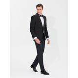 Cacharel Erkek Siyah Slim Fit Smokin Ceket 50266999-VR046 - 6 Drop - 52