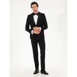Cacharel Erkek Siyah Slim Fit Smokin Damatlık 50269391-VR046 - 6 Drop - 48