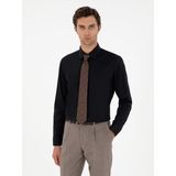 Cacharel Erkek Siyah Slim Fit Uzun Kollu Gömlek 50270157-VR046 - 39