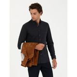 Cacharel Erkek Siyah Slim Fit Uzun Kollu Gömlek 50279988-VR046