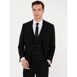 Cacharel Erkek Siyah Slim Fit Yün Ceket 50235704-VR046
