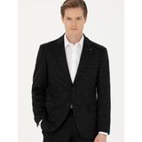 Cacharel Erkek Siyah Slim Fit Yün Karışımlı Klasik Ceket 50273666-VR046 - 52 - 6 Drop