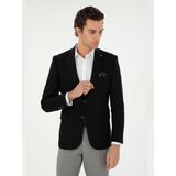 Cacharel Erkek Siyah Slim Fit Yün Karışımlı Klasik Ceket 50306044-VR046 - 6 Drop