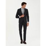 Cacharel Erkek Siyah Slim Fit Yün Karışımlı Mikro Desenli Takım Elbise 50272937-VR046 - 6 Drop - 60
