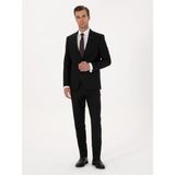 Cacharel Erkek Siyah Slim Fit Yün Karışımlı Mikro Desenli Takım Elbise 50318023-VR046 - 6 Drop