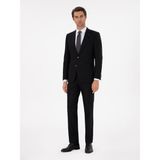 Cacharel Erkek Siyah Slim Fit Yün Kaşmir Karışımlı Mikro Desenli Takım Elbise 50296896-VR046 - 48 - 6 Drop