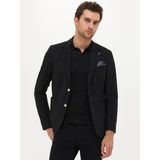 Cacharel Erkek Siyah Slim Fit Yün Keten Karışımlı Ceket 50264776-VR046 - 4 Drop - 48