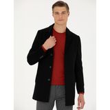 Cacharel Erkek Siyah Yün Karışımlı Ex.Slim Fit Palto 50274045-VR046 - 56
