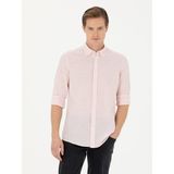 Cacharel Erkek Somon Slim Fit %100 Pamuk Çizgili Gömlek 50253923-VR047 - XL