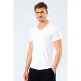 Cacharel Erkek T-Shirt (Slim Fit) Beyaz S
