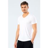 Cacharel Erkek T-Shirt (Slim Fit) Beyaz XXL