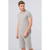 Cacharel Erkek T-Shirt (Slim Fit) Gri XL