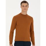 Cacharel Erkek Tarçın Slim Fit Çeyrek Balıkçı Yaka Triko Kazak 50276521-VR191