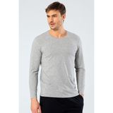 Cacharel Erkek Uzun Kollu T-Shirt 1333/GRI - 2XL