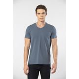 Cacharel Erkek V Yaka Likralı T-Shirt 1332/MAVİ1 - Mavi - XL