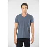 Cacharel Erkek V Yaka Likralı T-shirt 1332/MAVİ1