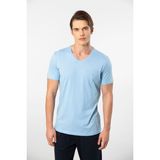Cacharel Erkek V Yaka T-Shirt 2170/AÇIK Mavi - Açık Mavi