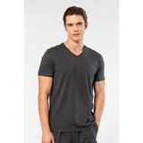 Cacharel Erkek V Yaka T-Shirt 2170/ANTRASIT - 3XL