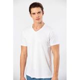 Cacharel Erkek V Yaka T-Shirt 2170/Beyaz
