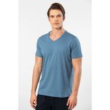 Cacharel Erkek V Yaka T-shirt 2170/İndigo