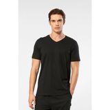 Cacharel Erkek V Yaka T-Shirt 2170/Siyah - 3XL