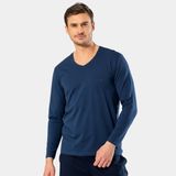 Cacharel Erkek V Yaka Uzun Kollu T-Shirt 1334/İndigo - 2XL