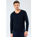 Cacharel Erkek V Yaka Uzun Kollu T-shirt - Lacivert