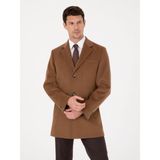 Cacharel Erkek Vizon Ex Slim Fit Yün Karışımlı Palto 50319242-VR052
