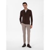 Cacharel Erkek Vizon Slim Fit Kanvas Pantolon 50311593-VR052 - 32 - 38