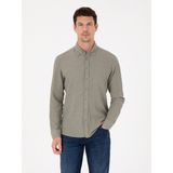 Cacharel Erkek Yeşil Regular Fit Uzun Kollu Gömlek 50311507-VR054 - XL
